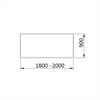 Bild 2 T45 lige skrivebord 180-200 cm