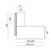 Bild 6 T45 hjørnebord med metalplader