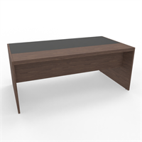 Skrivebord Nona Nona lige skrivebord, bordplade i finer/læder, ben i finer